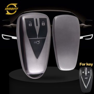 CHC1T1-Black-Metal Gray Plating- Car Key Cover For CHANGAN