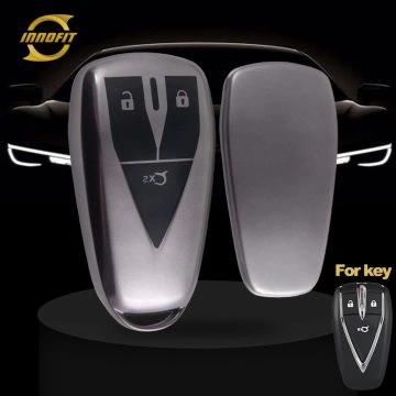 CHC1T1-Black-Metal Gray Plating- Car Key Cover For CHANGAN