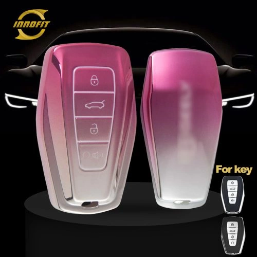 GEB3T1-Gradient Pink- Car Key Cover For Geely Auto