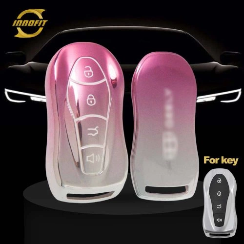 GEC1T1-Gradient Pink- Car Key Cover For Geely Auto