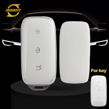 GEE1T1-White-Silver Plating- Car Key Cover For Geely Auto