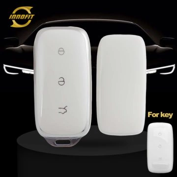 GEE1T1-White-Silver Plating- Car Key Cover For Geely Auto