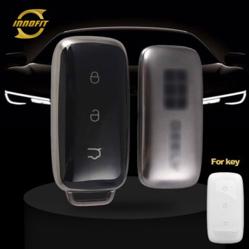 GEE1T1-Black-Metal Gray Plating- Car Key Cover For Geely Auto