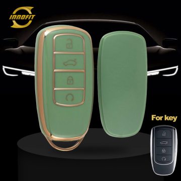 CRC1T1-Green-Gold Plating- Car Key Cover For Chery