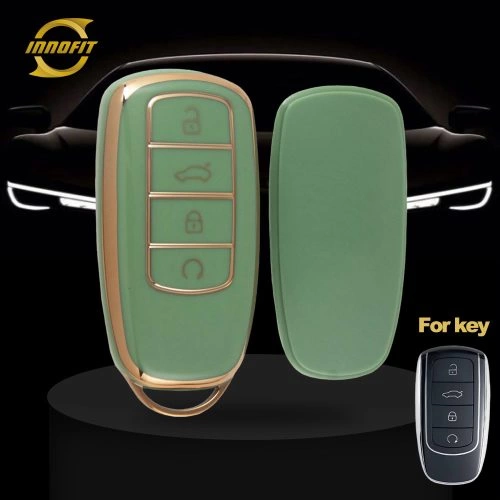 CRC1T1-Green-Gold Plating- Car Key Cover For Chery