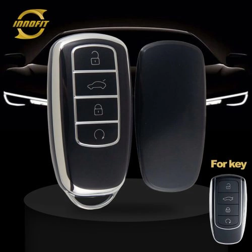 CRC1T1-Black-Silver Plating- Car Key Cover For Chery