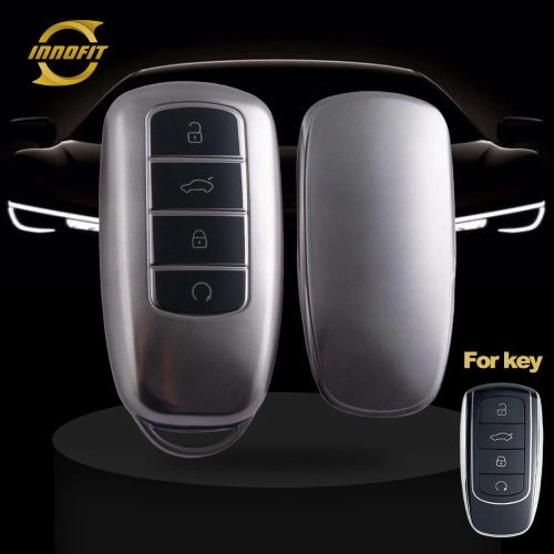 CRC1T1-Black-Metal Gray Plating- Car Key Cover For Chery