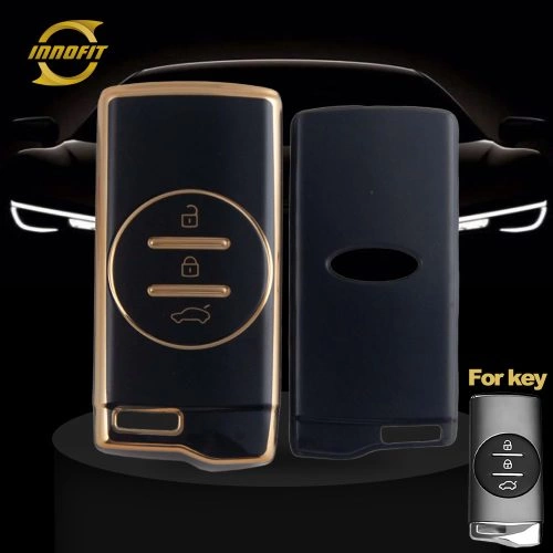 CRD1T1-Black-Gold Plating- Car Key Cover For Chery