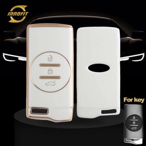 CRD1T1-White-Gold Plating- Car Key Cover For Chery