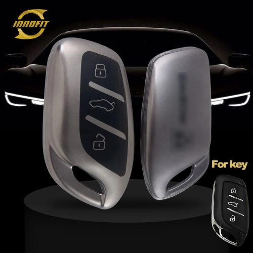 ROB1T1-Black-Metal Gray Plating- Car Key Cover For Roewe Morris Garages