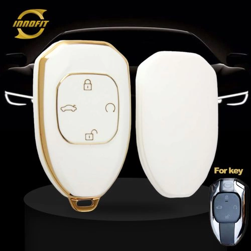 TRE1T1-White-Gold Plating- Car Key Cover For Trumpchi