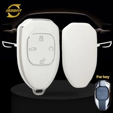 TRE1T1-White-Silver Plating- Car Key Cover For Trumpchi