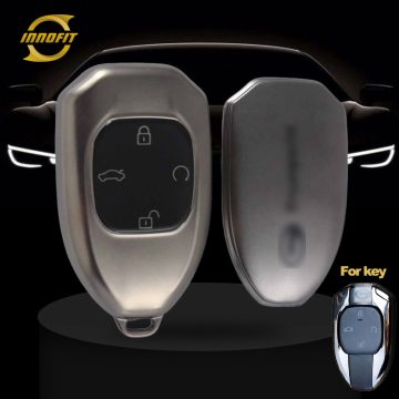 TRE1T1-Black-Metal Gray Plating- Car Key Cover For Trumpchi