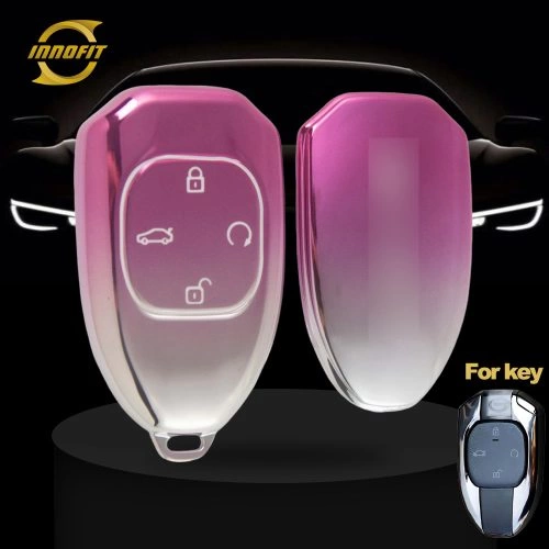 TRE1T1- اللون الوردي المتدرج - غطاء مفتاح السيارة لترامبشي
