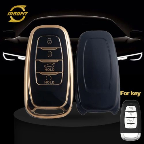 HNB1T1-Black-Gold Plating- Car Key Cover For Hong Qi