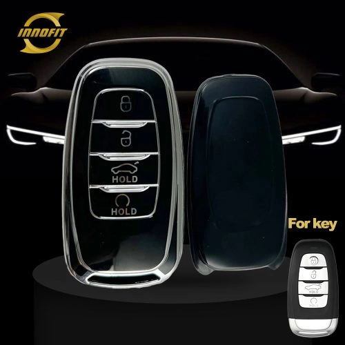 HNB1T1-Black-Silver Plating- Car Key Cover For Hong Qi
