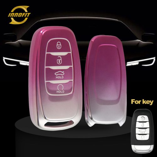 HNB1T1-Gradient Pink- Car Key Cover For Hong Qi