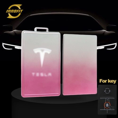 TEB1T1-Gradient Pink- Car Key Cover For Tesla