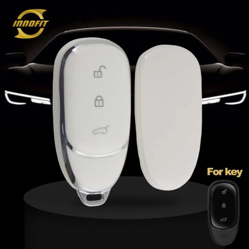 LIA1T1-White-Silver Plating- Car Key Cover For Li Auto Inc
