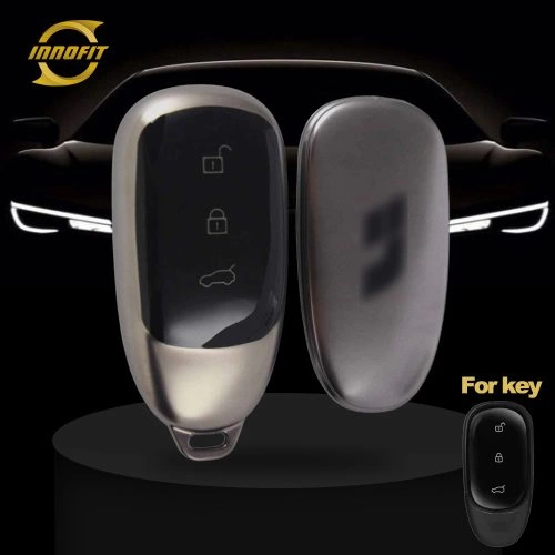 LIA1T1-Black-Metal Gray Plating- Car Key Cover For Li Auto Inc