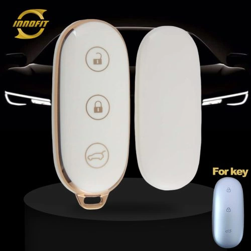 LIB1T1-White-Gold Plating- Car Key Cover For Li Auto Inc