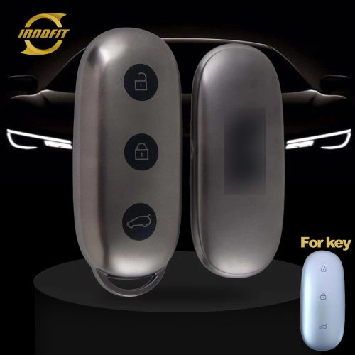 LIB1T1-Black-Metal Gray Plating- Car Key Cover For Li Auto Inc