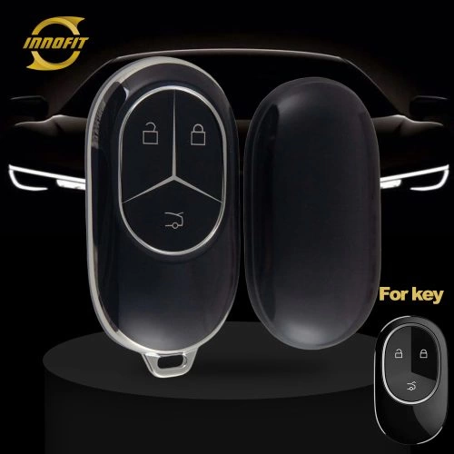 NOC1T1-Black-Silver Plating- Car Key Cover For NIO