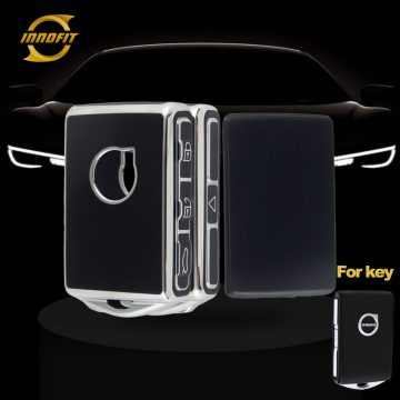 VLA1T1-Black-Silver Plating- Car Key Cover For Volvo