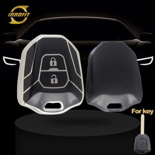 LSA1T1-Black-Silver Plating- Car Key Cover For Lsuzu