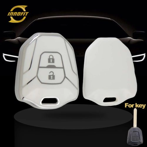 LSA1T1-White-Silver Plating- Car Key Cover For Lsuzu