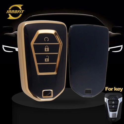 LSB1T1-Black-Gold Plating- Car Key Cover For Lsuzu