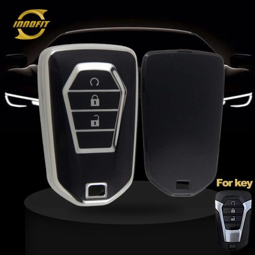 LSB1T1-Black-Silver Plating- Car Key Cover For Lsuzu