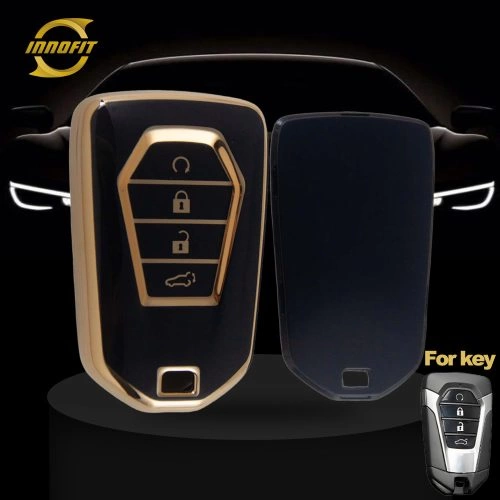 LSB2T1-Black-Gold Plating- Car Key Cover For Lsuzu