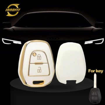 LSD1T1-White-Gold Plating- Car Key Cover For Lsuzu