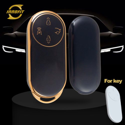 AIA1T1-Black-Gold Plating- Car Key Cover For AITO