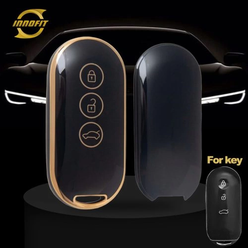 AIB1T1-Black-Gold Plating- Car Key Cover For AITO