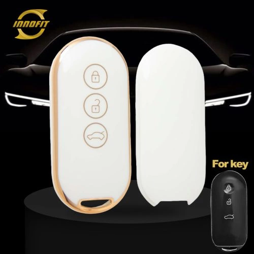 AIB1T1-White-Gold Plating- Car Key Cover For AITO