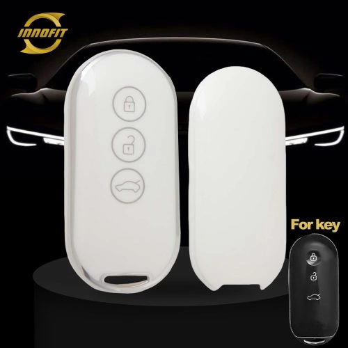 AIB1T1-White-Silver Plating- Car Key Cover For AITO