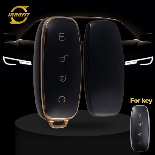 DEA1T1-Black-Gold Plating- Car Key Cover For DENZA