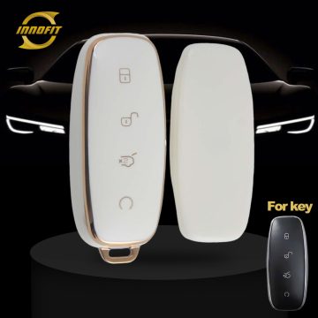 DEA1T1-White-Gold Plating- Car Key Cover For DENZA