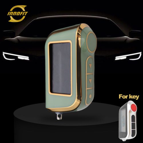 STA1T1 - Verde - Placcatura oro - Coprichiave per auto per StarLine