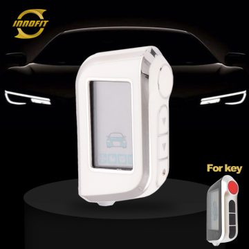 STA1T1-White-Silver Plating- Car Key Cover For StarLine