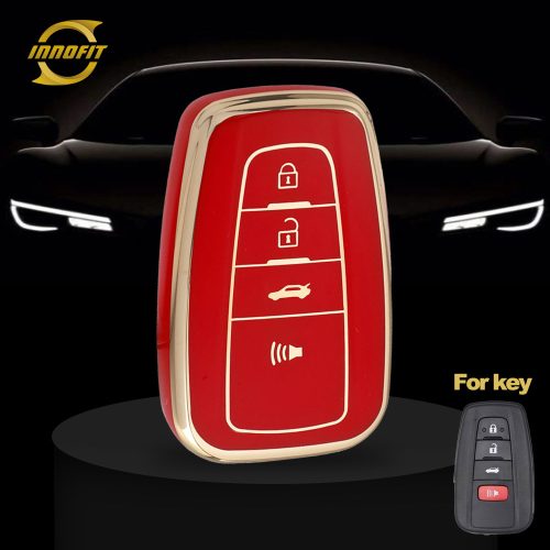 TOB6T1-Red-Gold Plating- Car Key Cover For Toyota