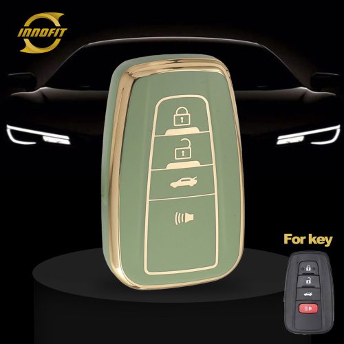TOB6T1-Green-Gold Plating- Car Key Cover For Toyota