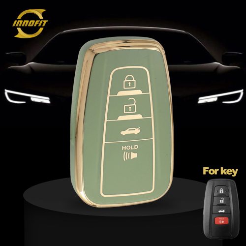 TOB13T1-Green-Gold Plating- Car Key Cover For Toyota