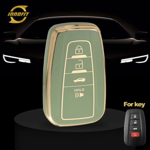 TOB13T1-Green-Gold Plating- Car Key Cover For Toyota