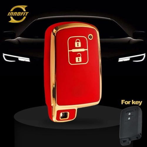 TOD2T1-Red-Gold Plating- Car Key Cover For Toyota