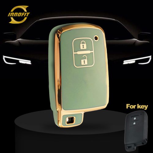 TOD2T1-Green-Gold Plating- Car Key Cover For Toyota