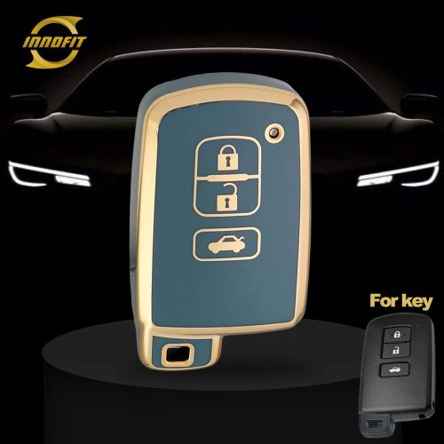 TOD1T1-Granny Grey-Gold Plating- Car Key Cover For Toyota