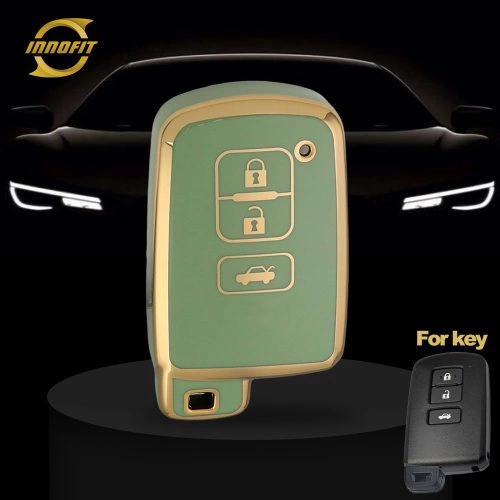 TOD1T1-Green-Gold Plating- Car Key Cover For Toyota